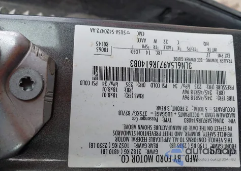 2018 Lincoln Mkz Premiere z USA, uszkodzony, nr VIN 3LN6L5A97JR614083